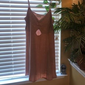 American Eagle key hole light pink summer dress